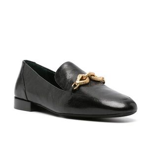 Tory Burch Black Leather Loafers Size 8